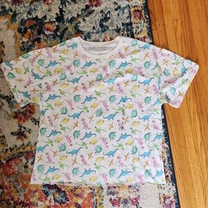 🌸Awake Multicolored Dinosaur print tee Size XXL